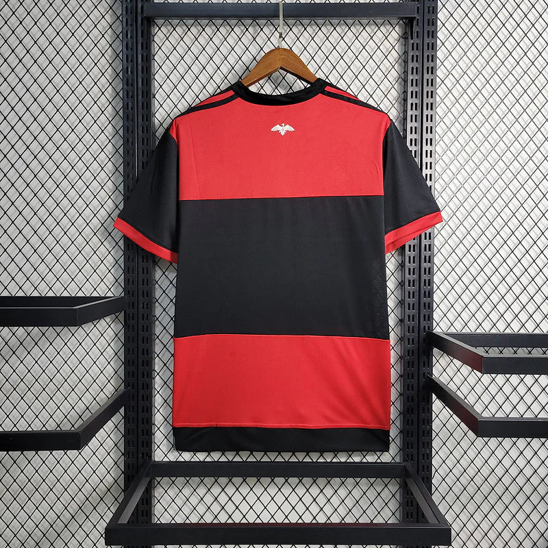 Camisa Retrô Flamengo Home 2017/18 Masculino - Preto e Vermelho