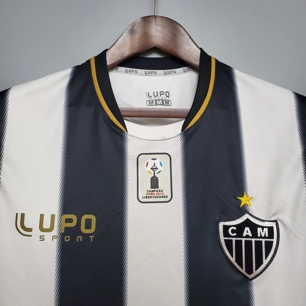 Camisa Atlético Mineiro Home Retrô 2013 Patch da Libertadores - Preta e Branca - Lupo