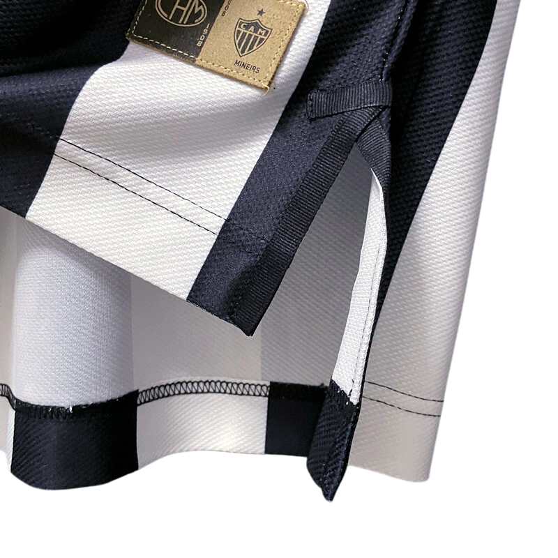 Camisa Atlético Mineiro Centenário Retrô 2008 Preta e Branca - Lotto