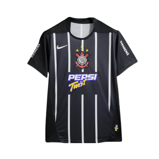 Camisa Corinthians Retrô 2004/05 Alternativa Nike Masculina - Preta e Branca