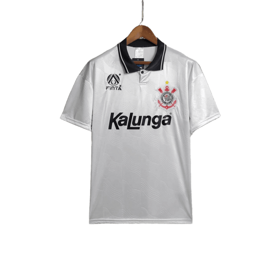 Camisa Corinthians Retrô 1998 Finta Masculina - Branca e Preta