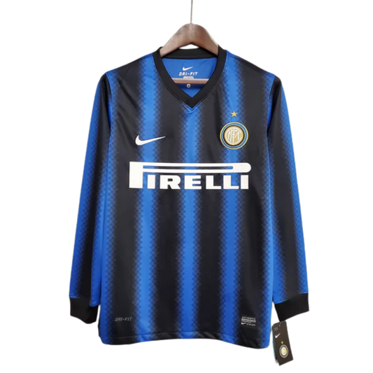 Camisa Manga Longa Inter de Milão I 10/11 Nike - Azul e Preto