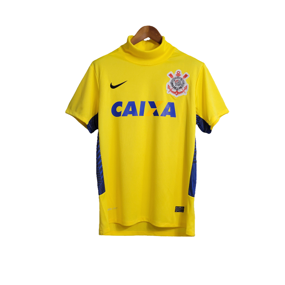 Camisa Corinthians Retrô 2014/15 Away Nike Masculina - Amarela e Azul