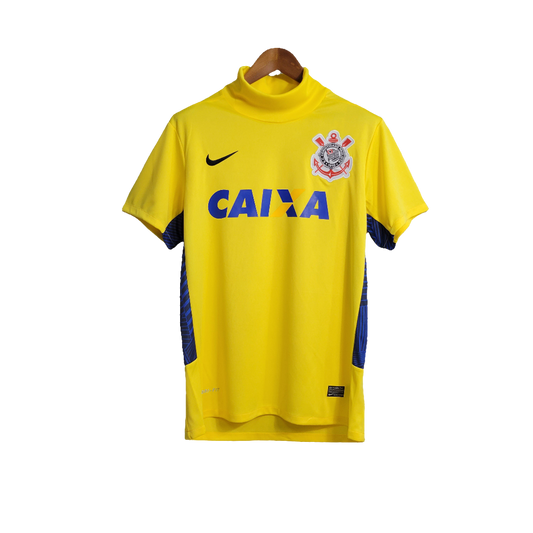 Camisa Corinthians Retrô 2014/15 Away Nike Masculina - Amarela e Azul